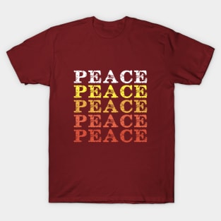 Vintage, Retro Repeating PEACE T-Shirt